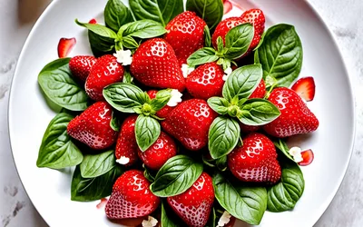 Salade fraîche de fraises au basilic - recette facile et rapide