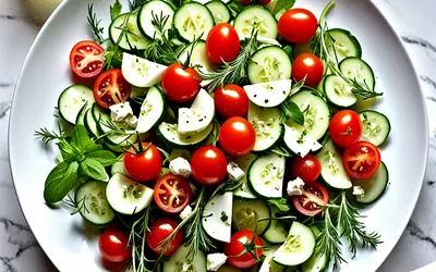 Salade fraîcheur au Chavroux crémeux et herbes - recette facile et rapide