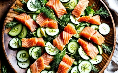 Salade fraîcheur au seigle et saumon fumé à l'aneth - recette saine et rapide