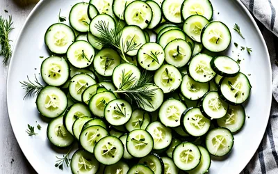 Recette facile de salade fraîcheur au concombre façon père Landreau