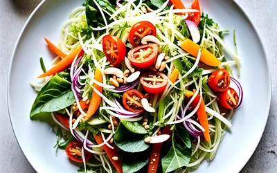 Recette facile de salade de papaye verte à la tahitienne, fraîcheur exotique