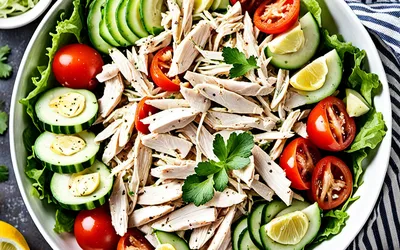 Recette facile de salade fraîcheur au poulet en chiffonnade