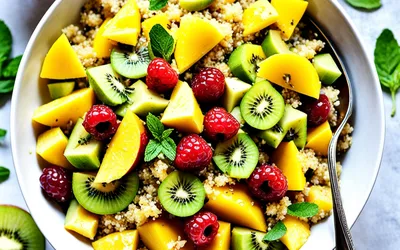 Salade fraîcheur de quinoa aux fruits exotiques - recette saine et facile