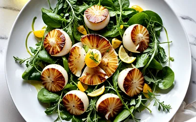 Salade fraîcheur de Saint-Jacques aux agrumes - recette légère et rapide
