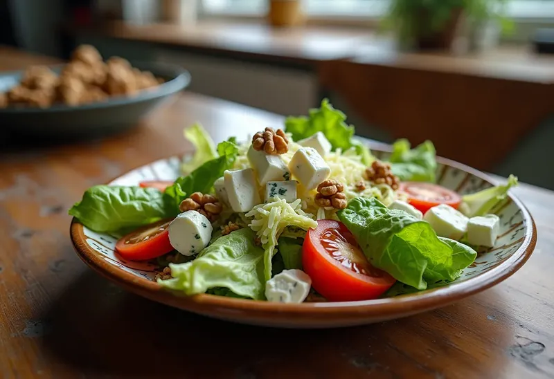 Salade gourmande aux fromages variés