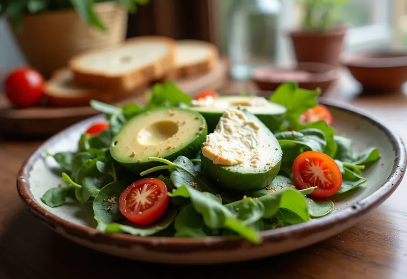 Salade gourmande de chèvre chaud à l'avocat