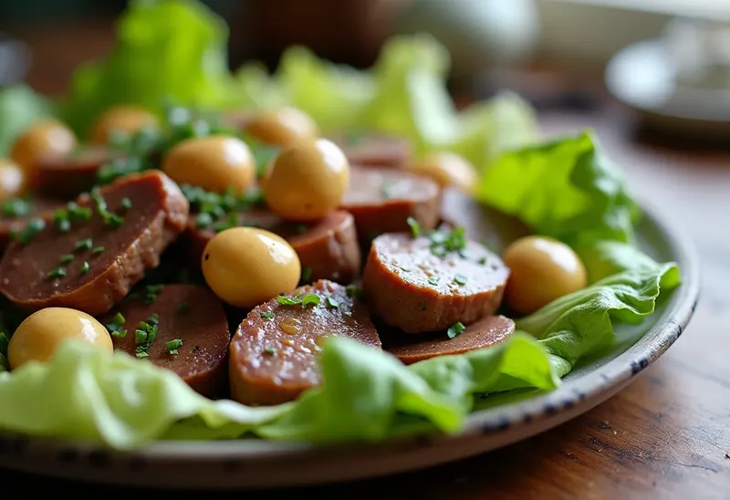 Salade gourmande de foies de volaille aux petites quenelles
