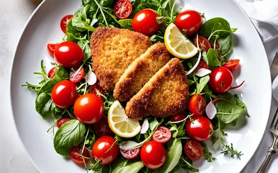 Salade gourmande de quenelles panées croustillantes - recette facile et rapide