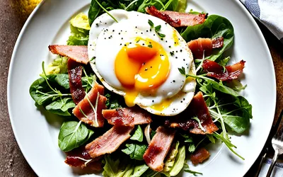 Salade lyonnaise traditionnelle facile et gourmande - recette authentique