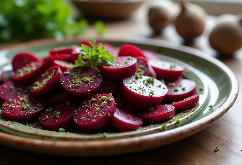 Salade marocaine de betteraves fraîche et parfumée