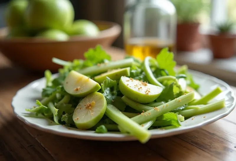 Salade minceur croquante au céleri et pomme verte