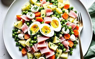 Salade moscovite traditionnelle : recette fraîche et gourmande facile