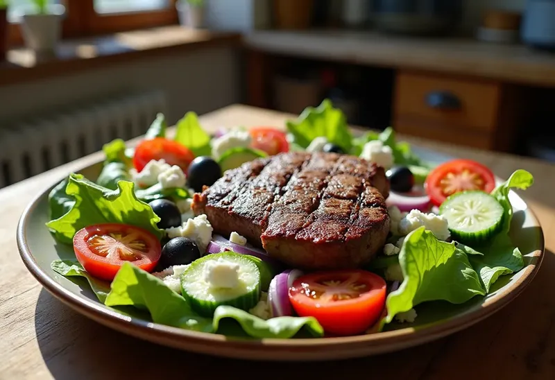 Salade orientale au filet d'agneau grillé