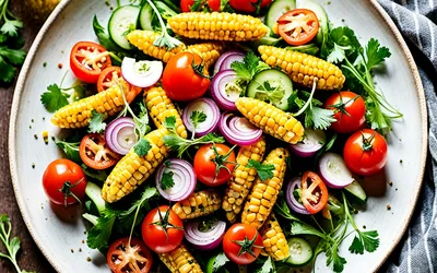 Salade paysanne de légumes frais et croquants - Recette facile et rapide