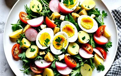 Recette facile de salade piémontaise au curry et herbes fraîches