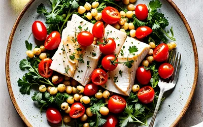 Salade portugaise à la morue et pois chiches - recette facile et saine