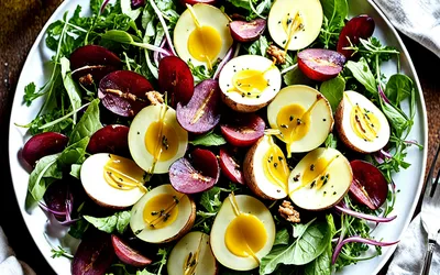 Salade savoyarde gourmande au fromage à raclette et lardons