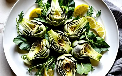 Salade tiède d'artichauts fondants aux herbes fraîches - Recette facile et saine
