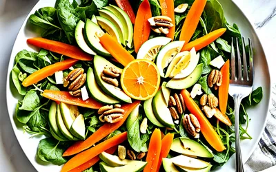 Recette facile de salade vitaminée fraîche et colorée pour une personne
