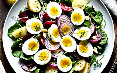 Salade vosgienne gourmande au lard fumé et munster - Recette traditionnelle facile