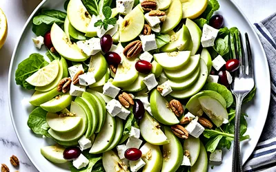 Recette facile de salade Waldorf aux pommes et noix