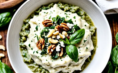 Sauce à la ricotta et pesto sicilien aux noix - recette italienne facile