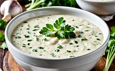 Recette facile de sauce crémeuse à l'ail maison