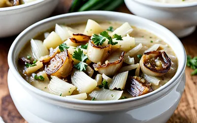 Sauce crémeuse à l'oignon facile et rapide - recette simple et délicieuse