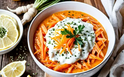 Sauce au yaourt et carotte râpée facile et rapide pour salades et apéritifs