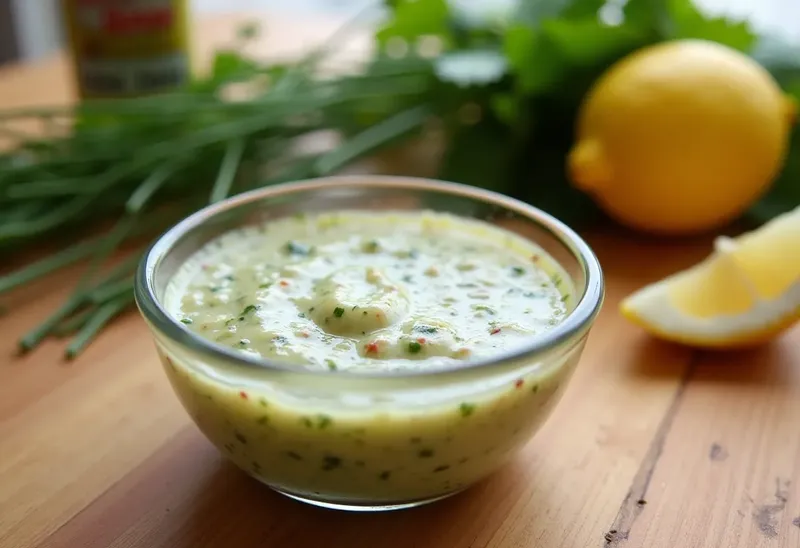Sauce multisalade maison aux herbes fraîches et épices