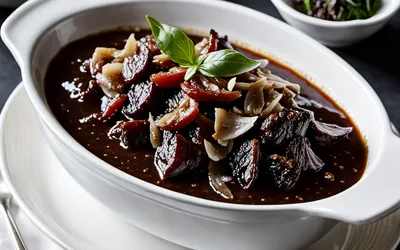 Recette authentique de Sauce Périgueux au vin rouge et truffes