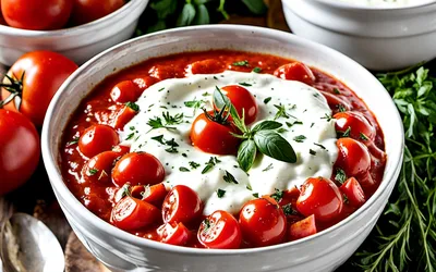 Sauce yaourt aux tomates fraîche et facile à préparer