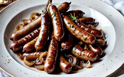Recette facile de saucisses aux oignons et échalotes caramélisées