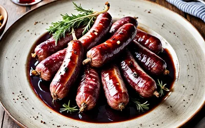Recette facile de saucisson à cuire au Beaujolais - Plat mijoté traditionnel