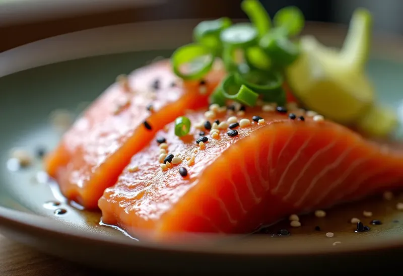 Saumon cru mariné au soja et sésame, recette fraîche et savoureuse