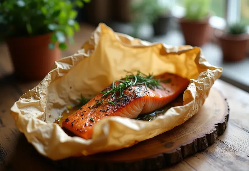Saumon en papillote à la provençale : recette facile et savoureuse