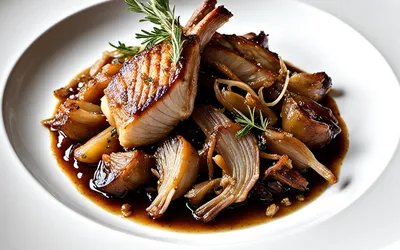 Recette facile de sauté de lapin aux oignons caramélisés - plat mijoté savoureux