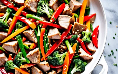 Recette facile de sauté de porc asiatique au wok, savoureux et rapide