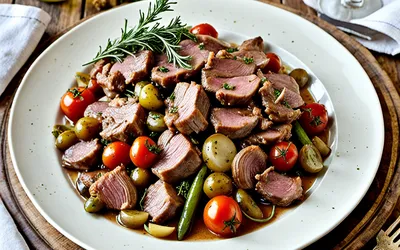Recette facile de sauté de veau à la méridionale, plat mijoté savoureux
