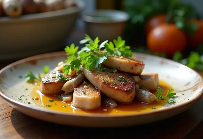 Sauté de veau savoureux au thon et anchois