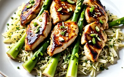Photo de Sauté de volaille aux poireaux et sauce soja - recette facile et rapide