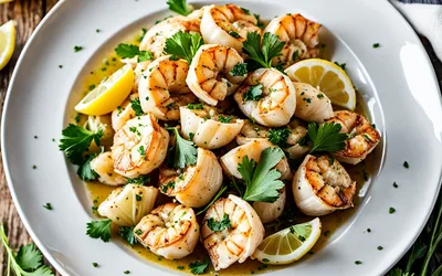 Recette facile et rapide de scampis à l'ail pour une personne
