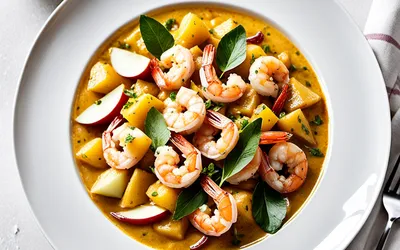 Recette facile de scampis au curry et pommes, plat savoureux et rapide