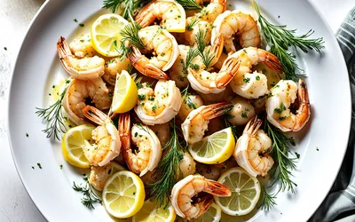 Recette facile de scampis sautés à l'aneth et citron