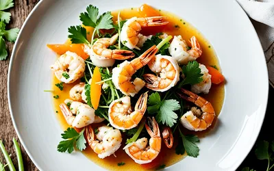 Recette facile de scampis sautés aux mandarines, plat léger et fruité
