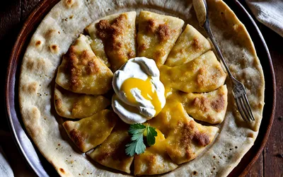 Recette authentique de Shamdur tibétain : galette au fromage traditionnelle