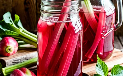 Recette facile de sirop de rhubarbe au sucre cristallisé fait maison