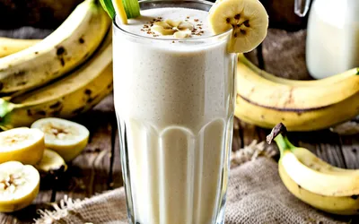 Smoothie Lait à la Banane Crémeux et Naturel - Recette Facile et Rapide