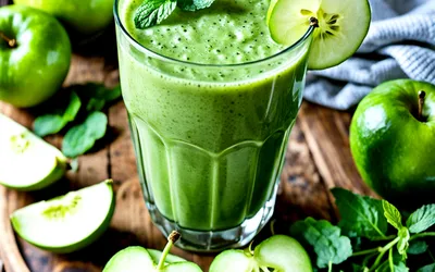 Smoothie vert détox ultra frais au concombre et pomme verte - recette facile et rapide