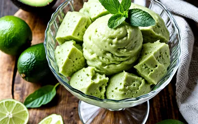 Recette facile de sorbet à l'avocat frais et onctueux